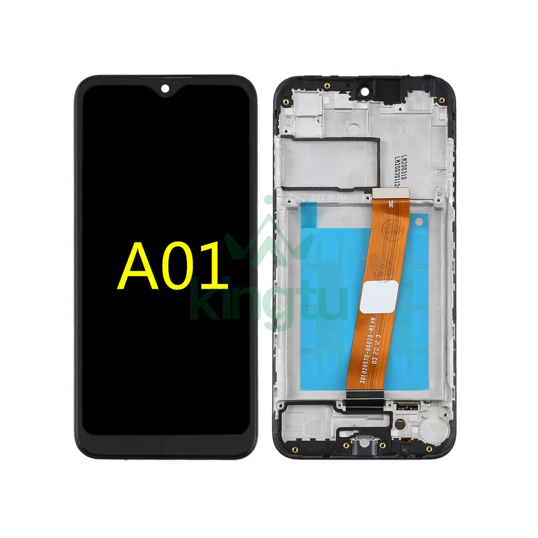 Ecran tactile LCD de remplacement pour Samsung Galaxy A01 A015F Digitizer Full Assembly avec cadre