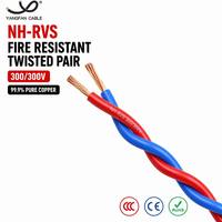 Cable de Señal de Par Trenzado Resistente al Fuego NH-RVS 300/300V, IEC 60331, Cobre Revestido de Mica para Sistemas de Control de Seguridad y Alarma contra Incendios