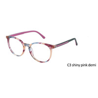 Tendance de la mode irrégulière ronde optique acétate lunettes écaille de tortue cadre Temples couleur unie Texture usine en gros