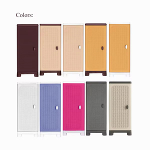 Stackable Foldable <b>Storage</b> Container <b>Plastic</b> Organizer with Rattan Pattern <b>Drawer</b> for Closet Bedroom Home Use - Product Image 5