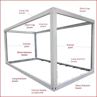 Maisons préfabriquées modulaires en conteneurs à structure plate 10 pieds 20 pieds 40 pieds, logement de luxe portable, chambre moderne et utilisation hôtelière
