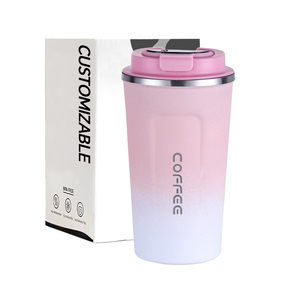Custom Logo Leak-Proof Stainless Steel Vacuum Insulated Tumbler with LED Temperature Display & BPA Free 510ml Travel Cup & Lid - Product Image 1