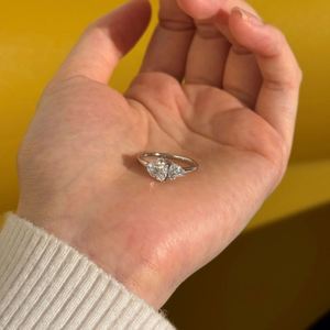 Dylam <b>Couple</b> Jewelry 925 Sterling Silver Double 5A Cubic Zirconia Stone Jewelry for Wedding Engagement Anniversary Birthday Gift - Product Image 6