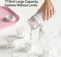 Vaso Térmico de Acero Inoxidable 316 con Diseño Floral, Ecológico, de Gran Capacidad (710 ml), Aislado por 12 Horas, con Pajita, para Mujer