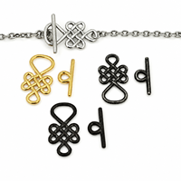 Fermoir de collier en acier inoxydable, fermoir OT en acier titane, composants de bijoux, placage PVD, fabrication OEM, traitement personnalisé, logo sur mesure