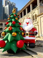 Modèle publicitaire gonflable de Père Noël durable et imperméable OEM, décorations de Noël gonflables de Père Noël