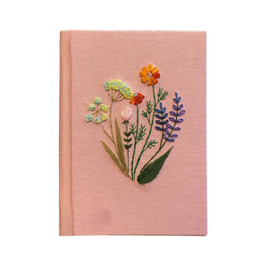 Labon Cá Nhân A6 A5 Hoa Hoang Dã Thêu Vải Cứng Bìa Daisy Handmade Máy Tính Xách Tay Tùy Chỉnh Tạp Chí - Product Image 1