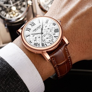 Reloj de Hombre de Alta Gama, Correa de Cuero Impermeable, Caja de Aleación Multifuncional, Esfera con Indicadores de Cuarzo, 42 mm, Producto Original - Product Image 2