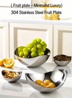 Ensemble de bols de service en acier inoxydable de qualité supérieure pour la cuisine et la salle à manger à la maison, vaisselle de style américain, finition hautement polie pour les aliments