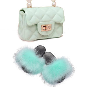 Grosir Sandal Bulu Anak Balita, Set Tas Jelly dan Selop Bulu Anak Balita - Product Image 4