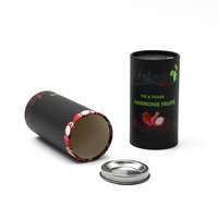 Emballage cylindrique personnalisé en matériau recyclable, boîtes rondes en papier, tube de qualité alimentaire pour thé, café en grains, poudre de matcha, boîte de conserve