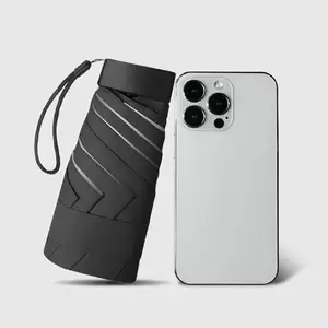 Xiaomi — mini parapluie portable pliable, compact, à 6 plis, super mimi, avec livraison depuis l'allemagne, argent uv