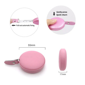 Cinta Métrica de Cuero Suave de 1.5M, Retorno Automático, Herramienta Portátil Mini para Medir el Cuerpo - Product Image 4