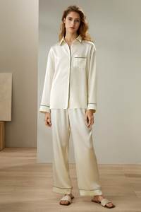 Conjunto de Pijamas de Bambú para Mujer, Ropa de Dormir Modal, Ropa de Casa para Mujer, Ropa de Dormir de Algodón, Fabricante de Pijamas Personalizados al por Mayor - Product Image 3