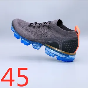 Mens Top Quality Knit Designer Running Shoes Fly 2.0 Triple Black Trainers Breathable Cushion Outdoor Sports Sneakers 39-45