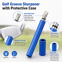 Outil de nettoyage de rainures de golf portable en acier inoxydable, nettoyeur de tête de club léger (36g) pour sac de golf