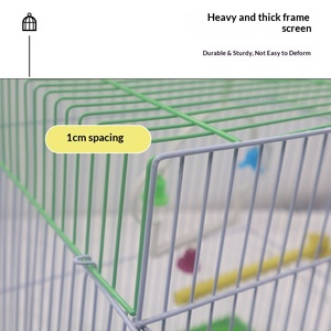 Cage à oiseaux portable en fer forgé de qualité supérieure, élégante cage de voyage pour petits et moyens perroquets, utilisation à domicile et en extérieur, accessoires pour animaux de compagnie - Product Image 6