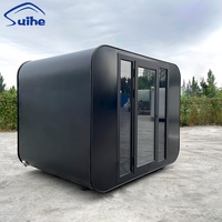 Maison en conteneur modulaire moderne en acier portable Space Capsule Villa Apple Pod Cabin
