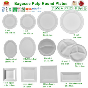 <span class=keywords><strong>Assiette</strong></span> <span class=keywords><strong>rectangulaire</strong></span> en bagasse <span class=keywords><strong>blanche</strong></span> sans PFAS 10x5 pouces (260x130mm) compostable, résistante à l'huile, vente en gros - Product Image 4