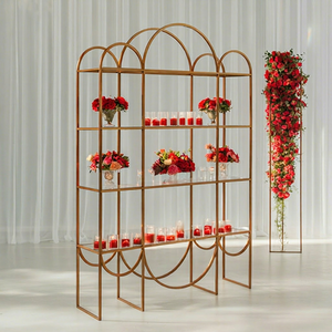 Estante para Copas de Vino Feidao F032, Romántico y Elegante, de Acero Inoxidable Dorado, con Capacidad para 50 kg, para Eventos en Bares - Product Image 1