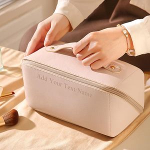 Borsa per il Trucco in Pelle PU all'Ingrosso, Logo Personalizzato, Impermeabile, da Viaggio, per Sposa, Quadrata, a Forma di Cuscino, Astuccio per Cosmetici - Product Image 3