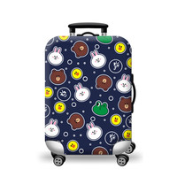 Housse de protection décorative pour bagages, matière spandex, haute élasticité, imperméable, 2 pièces
