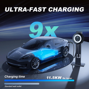 สถานีชาร์จรถยนต์แบบติดผนังอัจฉริยะสำหรับบ้านใหม่ 22kW-43kW Type 2 IP66 กันน้ำ ระบบเฟสเดียว/สามเฟส - Product Image 2