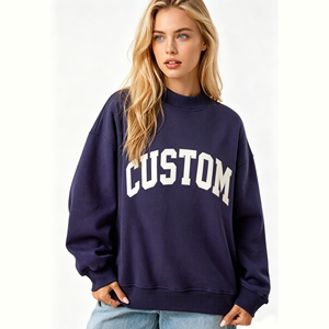 Felpa Oversize da Donna con Collo Alto 2026, Pullover Corto a Maniche Lunghe <span class=keywords><strong>per</strong></span> <span class=keywords><strong>Ragazze</strong></span>, <span class=keywords><strong>Moda</strong></span> Invernale - Product Image 1