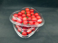Wegwerp Fruit Doos Plastic Transparant Lunchbox Verdikte Perzik Hartvormige Verse Fruit Cut Salade Doos