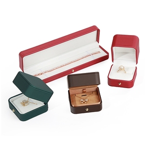 Boîte à bijoux de style classique, boîte à bijoux en cuir PU brossé de qualité supérieure, vente en gros de coffrets à bijoux - Product Image 5