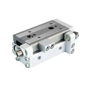 MXQ6 MXQ8 MXQ12 MXQ16 MXQ20 MXQ25 pneumatic air cylinder with double dual axis shaft rod linear guide sliding table for sale