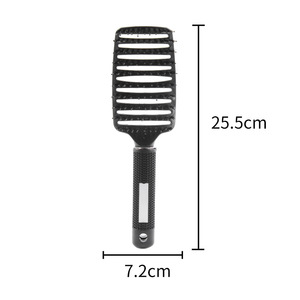 Cross-border wholesale of <b>wide</b>-tooth boar bristle hair <b>combs</b> with large curved bristles and bristles, massage <b>combs</b> for - Product Image 2