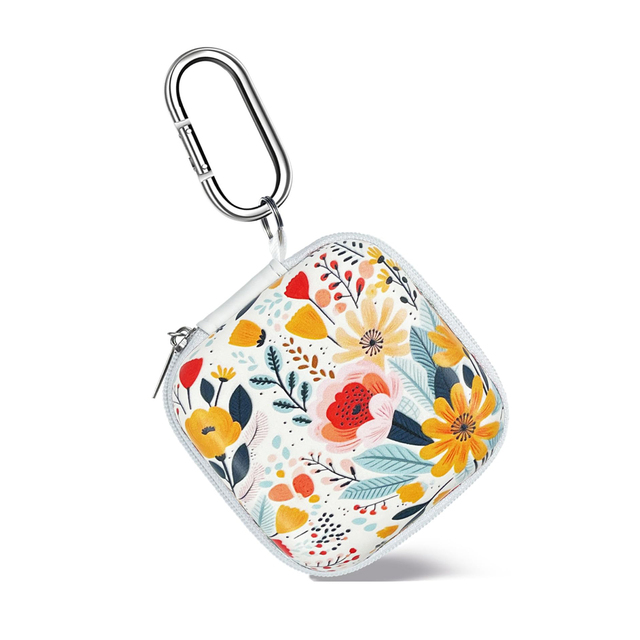 Portable Custom Fashion Design Blooming Floral Style Eva Wireless Silicone Earphone Carrying Airpods Beats Silicone Case
