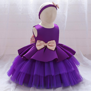 Abiti Eleganti per Bambine di 3 Anni, 6 Colori Assortiti, Vendita all'Ingrosso, Ricamati con Volant Rossi per Feste - Product Image 2
