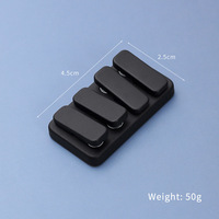 4 Clés Métalliques Tactiles Anti-Stress, Slider Métallique EDC Magnétique, Jouets Sensoriels pour TDAH