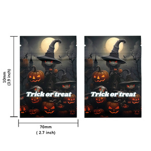 Wholesale Customized Moisture Proof Halloween 1g Ziplock Mylar Bags for <strong>Edible</strong> Candy and Pet Food - Product Image 5
