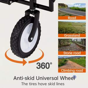 200 लीटर की टॉप बिक्री आउटडोर हाइकिंग स्टील पाइप आंसू प्रतिरोध मल्टी-इलाके टायर का ट्रेलर - Product Image 5