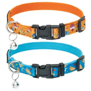 Lovely Design Taco and Cake Pattern Fashion Prt Accessories Collar Custom Dog Collars 2 Pack