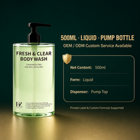 Gel Douche Rafraîchissant 500ml à l'Extrait de Pêche Hydratant Nettoyant en Profondeur Contrôle du Sébum Marque Privée OEM Vente en Gros