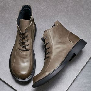 Último Modelo de Zapatos de Hombre Formales de Cuero para Negocios, con Punta Redonda, Hechos a Mano, Impermeables, para Otoño, Bodas y Ocasiones Formales - Product Image 4