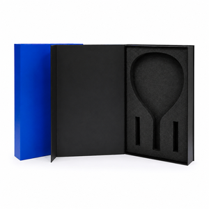 Recyclable Rigid Cardboard Magnetic Boxes Padel Racket Boxes with Embossing 2mm Thickness EPE Foam Tray - Product Image 3