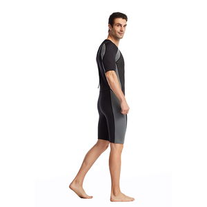 Femmes et hommes 1.5mm <span class=keywords><strong>néoprène</strong></span> à manches courtes <span class=keywords><strong>veste</strong></span> de plongée en gros combinaison humide maillots de bain avec fermeture éclair avant pour la natation <span class=keywords><strong>surf</strong></span> - Product Image 3