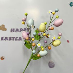 Branches d'arbre de Pâques artificielles écologiques de haute qualité pour la décoration artisanale DIY, décoration de festival, brindilles florales de printemps en forme d'œuf - Product Image 3