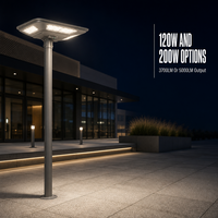 Lampu Jalan Tenaga Surya Super Terang 5000LM 200W Sudut Bodi Dapat Disesuaikan Chip LED Hemat Energi untuk Penerangan Jalan Raya, Taman, dan Lanskap