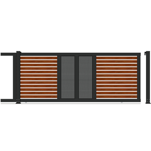 <span class=keywords><strong>Porte</strong></span> de jardin en métal noir à une feuille, efficace dans l'espace, <span class=keywords><strong>avec</strong></span> fente pour courrier <span class=keywords><strong>intégrée</strong></span> et charnières cachées <span class=keywords><strong>Porte</strong></span> de jardin - Product Image 5