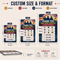 Cartes à gratter personnalisées à 5 fenêtres, imprimées recto-verso, pour événements commémoratifs des Vétérans, collectes de fonds caritatives, billets de tombola et cartes à gagner instantanément