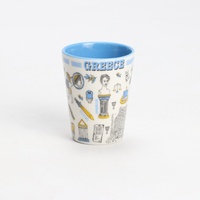 Coffrets de vaisselle en céramique et porcelaine, tasses et assiettes, souvenirs touristiques et repères de la Grèce, personnalisables OEM ODM
