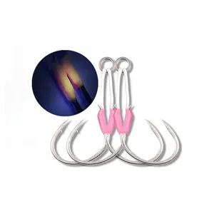 MAG SCETN1-3456 High Quality Carbon Steel Fishing Hook Carbo Assist Hook With UV+lumo Flash