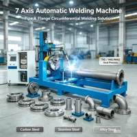 Machine de soudage automatique Supercnc PLC TIG MIG pour raccords de tuyaux et de réservoirs en aluminium