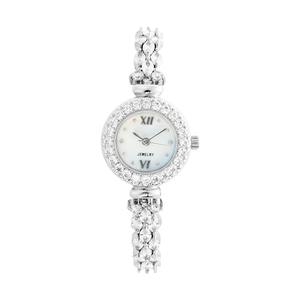 Reloj de pulsera con diamantes para mujer CITIZEN Movimiento de cuarzo Esfera de nácar 3BAR Resistente al agua Correa de latón - Product Image 2